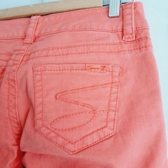 SEVEN7 Jeans Pink Women's Crop Capri Pants Sz 26 - Picture 7 of 10